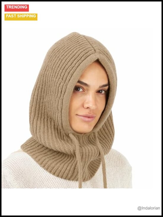 Hooded Scarf Beanie for Men Women Balaclava Hat Winter Windproof Ear Warmer main image 3
